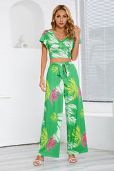 Boho Loose Wide Leg Jumpsuit Set