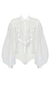 LONG SLEEVE MESH TOP