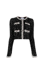 BLACK & WHITE KNIT CARDIGAN