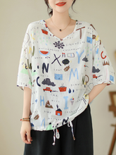 Artistic Soul Letter Printing Tops
