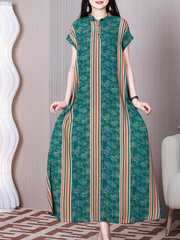 Stay With Me Lapel Collar A-line Dress