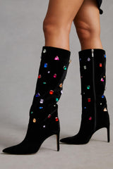 Big Rhinestone Gradient Boots
