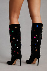 Big Rhinestone Gradient Boots