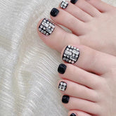 Black Shine Toe Press-on Nails