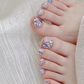 Diamonds Press-on Toe Nails