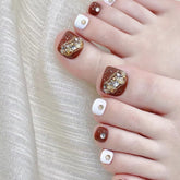 Gold Rush Toe Press-on Nails