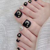 Black Magic Toe Press-on Nails