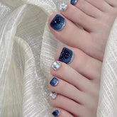 Midnight Blue Toe Press-on Nails