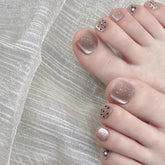 Pearl Polka Toe Press-on Nails