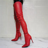 Rivet Studded Long Boots