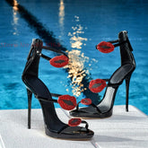 Crystal Party Ankle Wrap Sandals