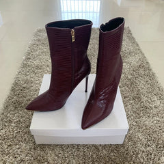 Mid-Calf Snake Skin Boots