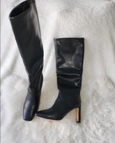 Clearance - Black Warm Knee High Boots