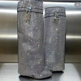 Givenchy Inspired Rhinestone Lengthtrouser Sleeve Boots
