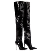 Glossy Thigh High Boots