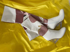 Fendi Inspired White Thigh High Boots