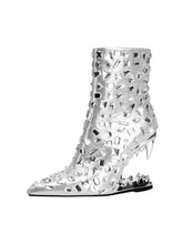 Diamond Teeth Heel Boots