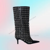 Circle Studded Boots Inspired by Azalea Wang