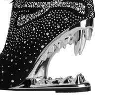 Crystal Skull Ankle Boots