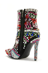Azalea Wang Inspired Crystal Mid Calf Boots