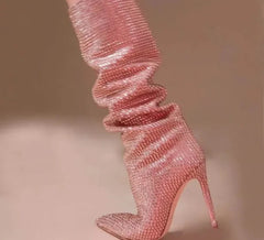 Holly Crystal- Embellished Knee Boots