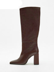 Knee High Square Boots