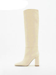 Knee High Square Boots
