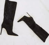 Holly Crystal- Embellished Knee Boots
