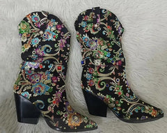 Gemstone-embellished Cowboy Boots