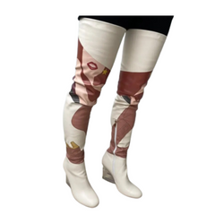 Fendi Inspired White Thigh High Boots