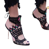 Peacock High Heel Sandals