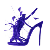 Feather Heel Sandals Inspired by Gianvito Rossi "Yves"