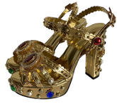 Jeweled High Heels Sandals