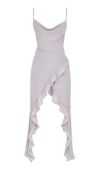 BANDAGE BACKLESS CORSET MAXI DRESS
