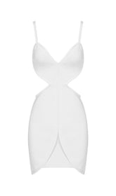 BANDAGE BACKLESS MINI DRESS IN WHITE