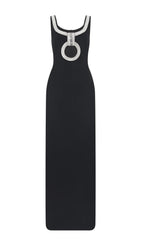 CTYSTAL MAXI DRESS IN BLACK