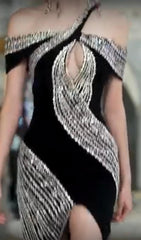PEARL DRESS IN BLACK