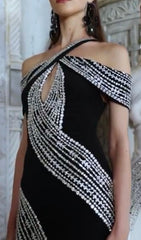 PEARL DRESS IN BLACK