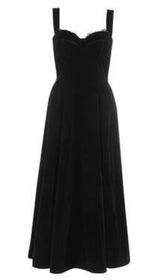 VELVET Type A DRESS IN BLACK