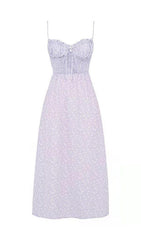 VIOLET FLORAL MAXI DRESS