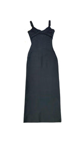 BLACK CRYSTAL EMBELLISHMENT SUSPENDER TILDE GOWN