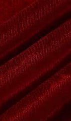RED VELVET PLUNGE MINI DRESS