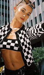 Two-piece long-sleeved cardigan(Two Pieces Suit)
