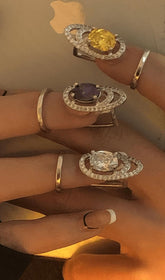 Gemstone fingertip ring