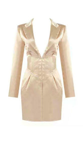 HIGH WAIST CONCELEAD IRREGULAR BLAZER DRESS