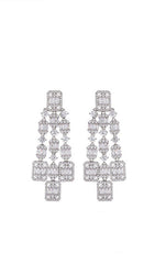 AQUARE LONG ZIRCON EARRINGS