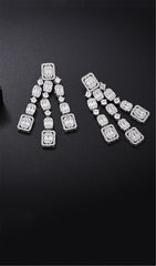 AQUARE LONG ZIRCON EARRINGS