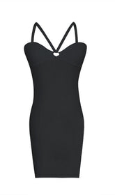 STRAPPY SLEEVELESS CUT OUT MIDI BANDAGE DRESS