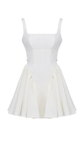 IVORY BOW MINI DRESS