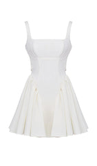 IVORY BOW MINI DRESS